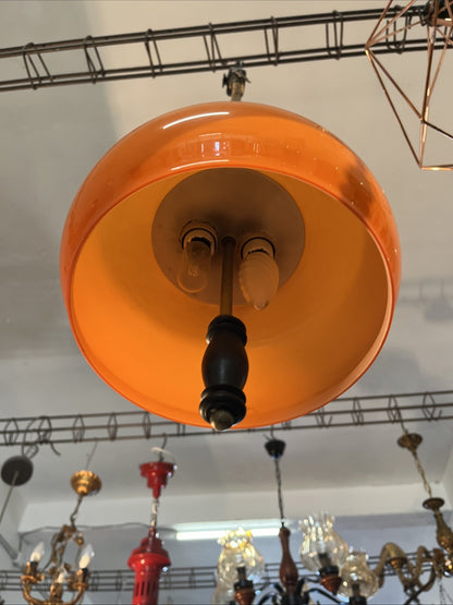 Lustre Suspension Vintage Déco Orange