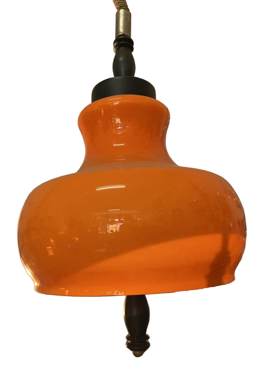 Lustre Suspension Vintage Déco Orange