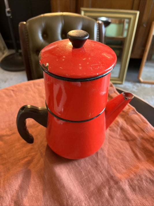 Cafetière Tôle Émaillée Rouge