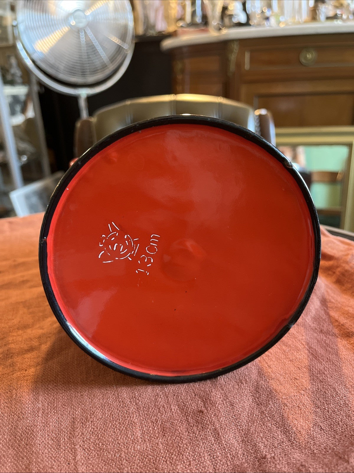 Théière Cafetière En Tôle Émaillée Rouge
