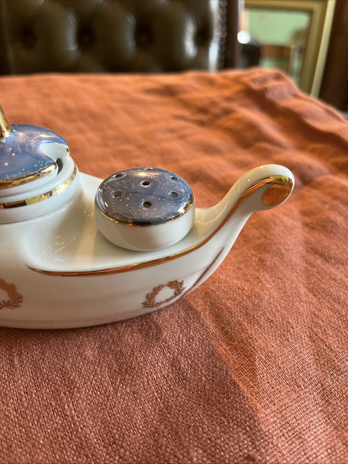 Service À Condiments Sel Poivre Moutarde Porcelaine Napoléon