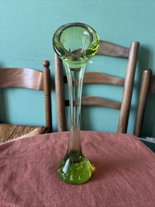 Vase Soliflore Vert Pied Bullé