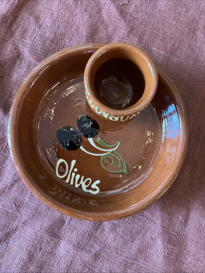 Plat Apéritif Petite Assiette À Olives Terre Cuite
