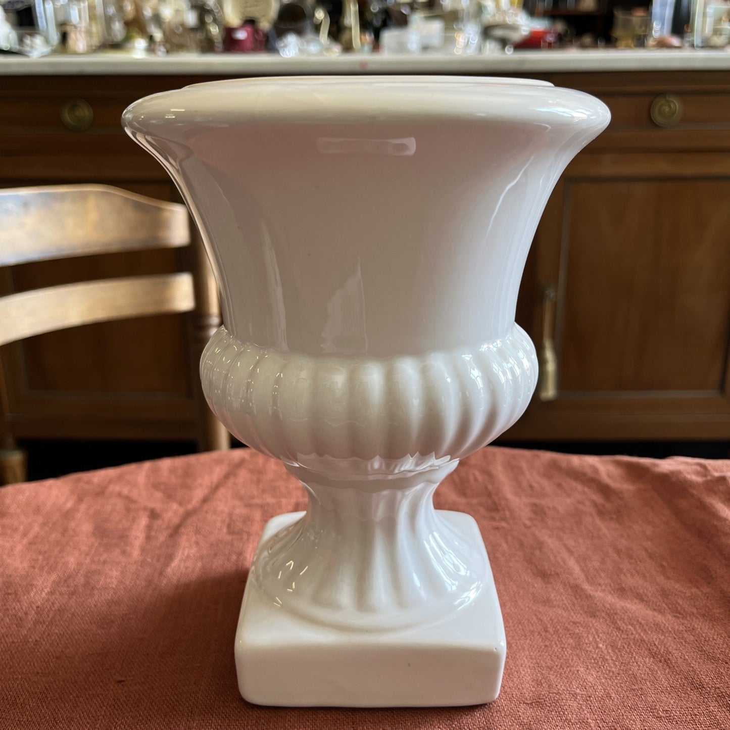 Vase Médicis Blanc Porcelaine Blanc Delfts Holland