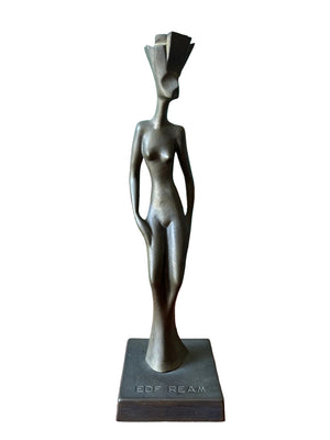 Statue Bronze Femme EDF REAM