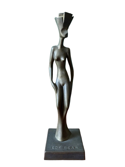 Statue Bronze Femme EDF REAM