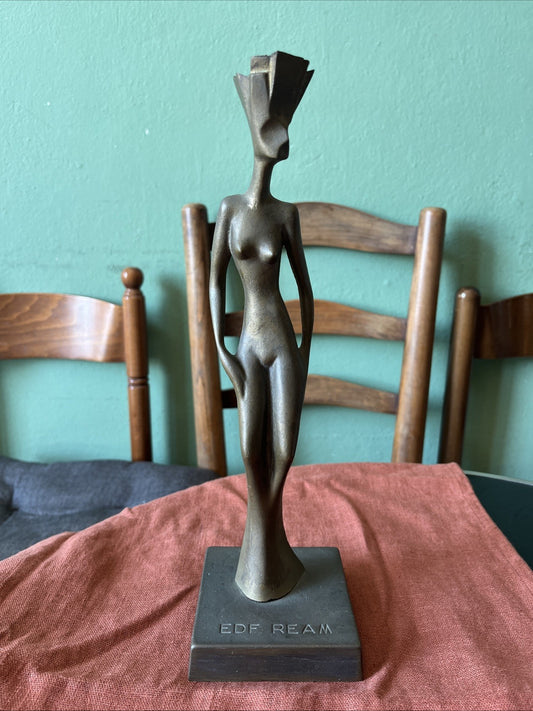 Statue Bronze Femme EDF REAM