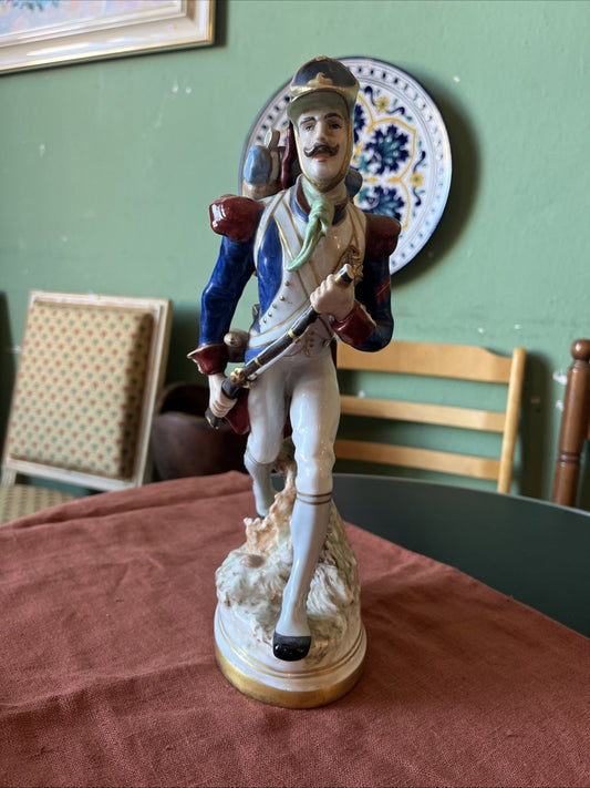 Figurine En Porcelaine Soldat Napoléonien Samson