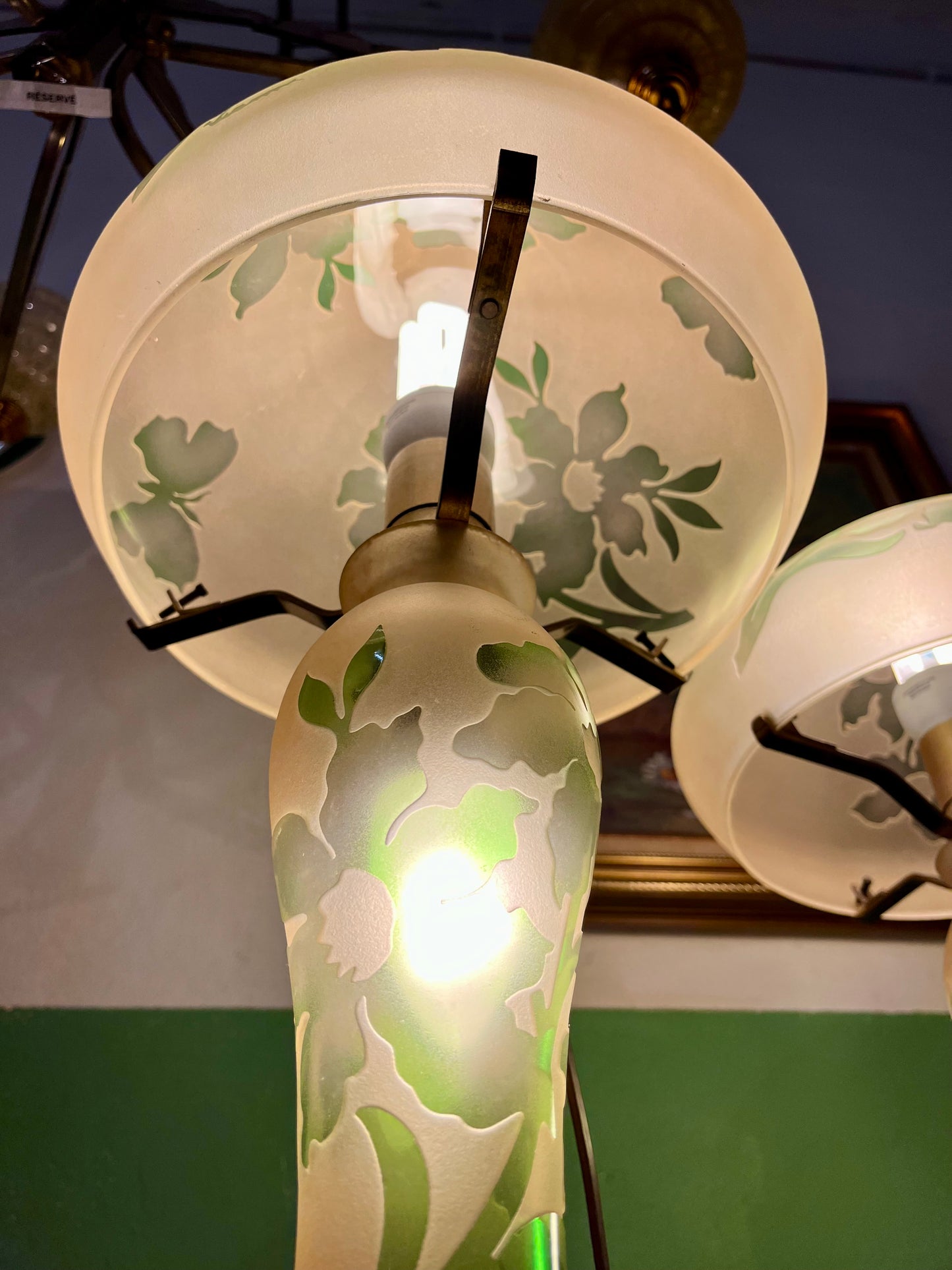 Paire de lampe de Vianne verre soufflé