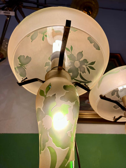 Paire de lampe de Vianne verre soufflé