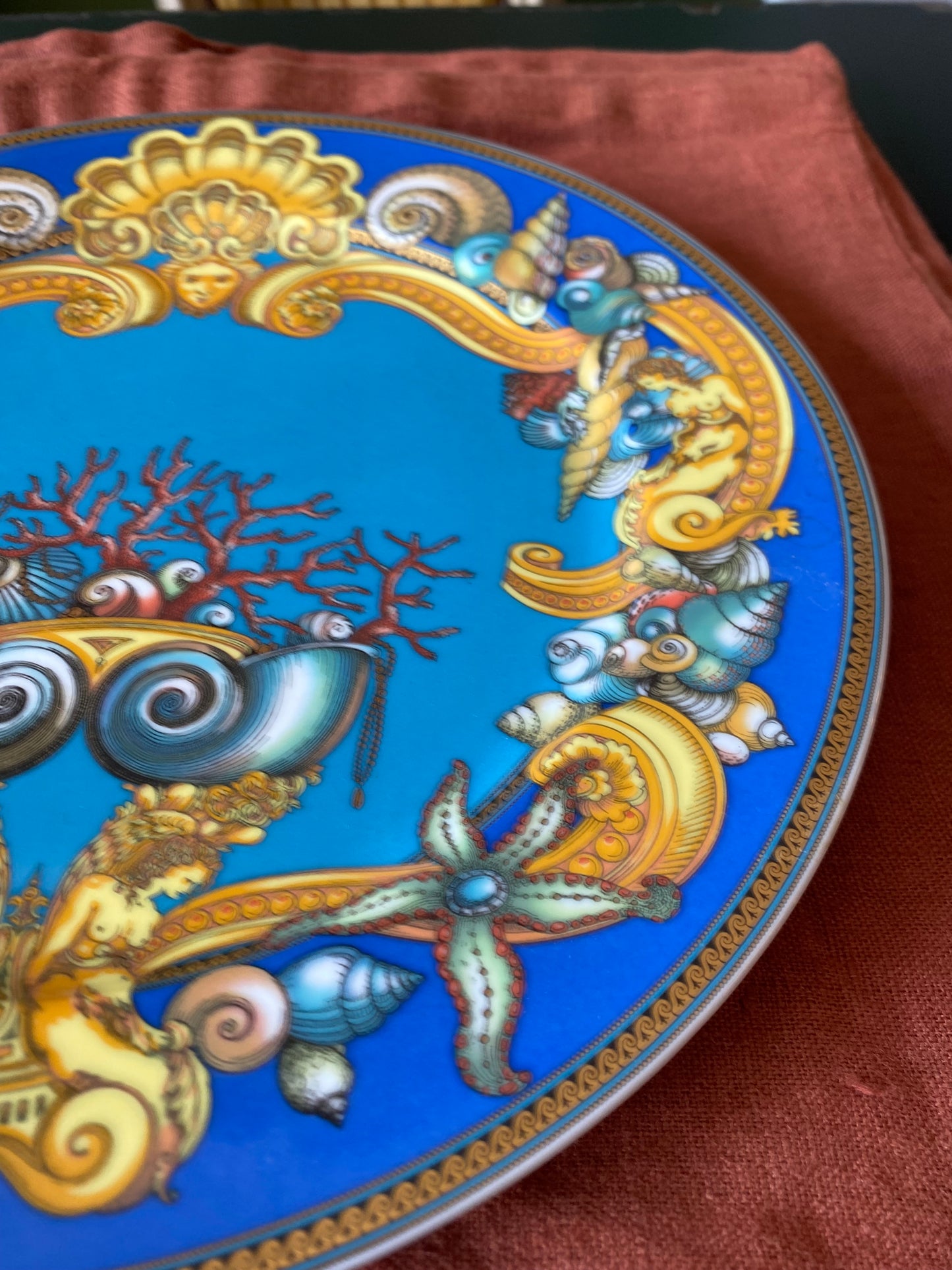 Grande Assiette Versace Rosenthal Les Trésors de la Mer 30,5 cm Medusa
