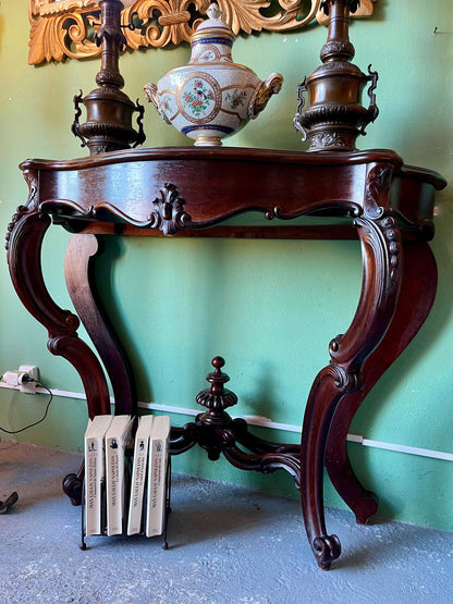 Console jardinière style Louis XV acajou XIXe siècle sculptée