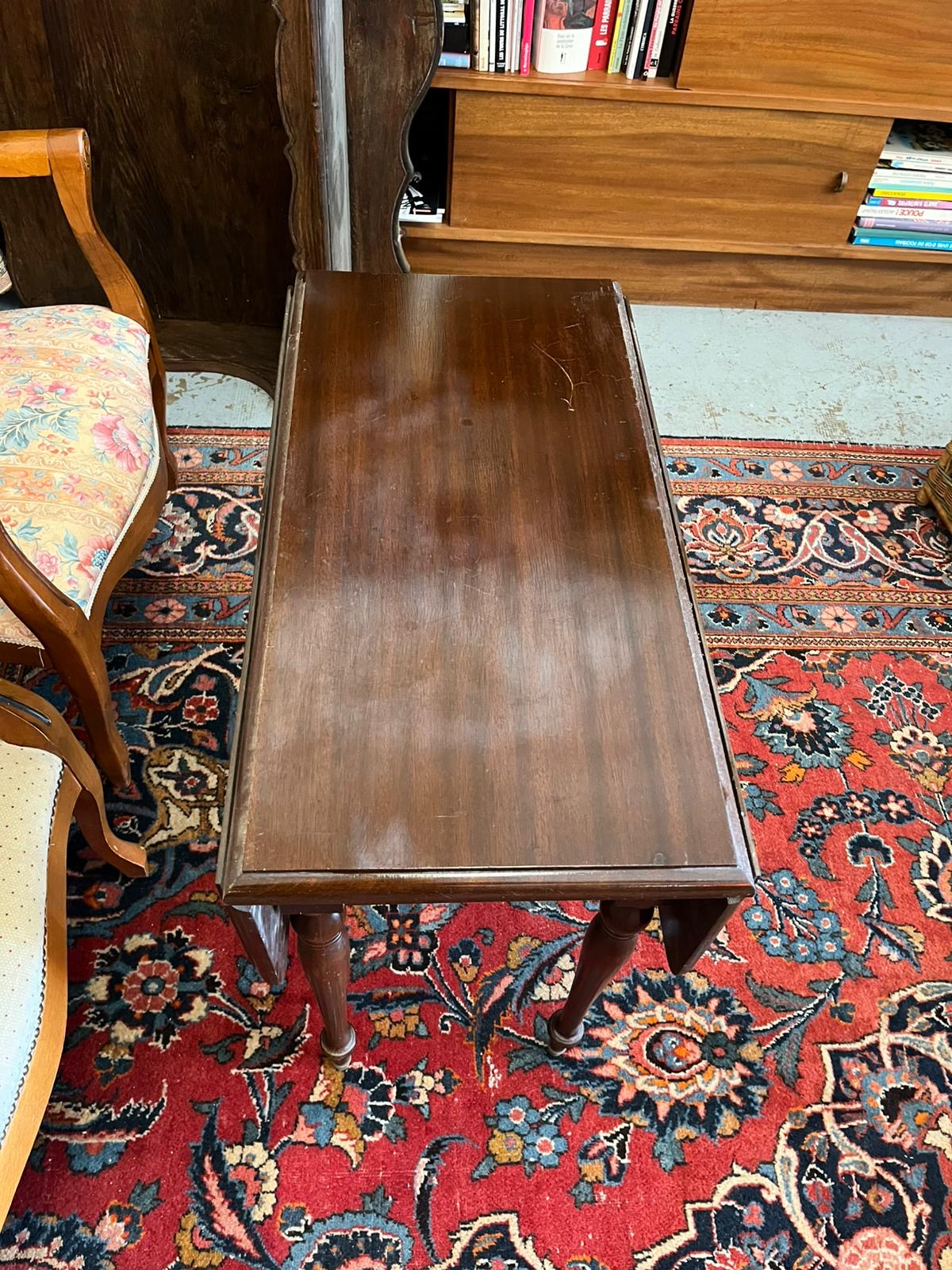 Table à abattants bois ancienne table pliante avec tiroir