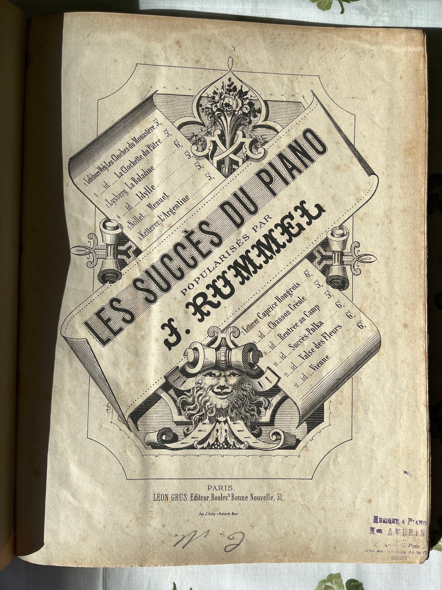Collection de partitions « les succès du piano par J. Rummel Paris