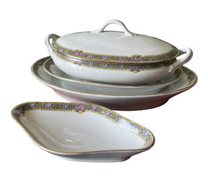 Ensemble 4 Plats De Service Porcelaine