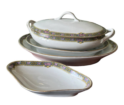 Ensemble 4 Plats De Service Porcelaine