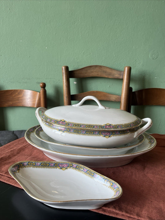 Ensemble 4 Plats De Service Porcelaine