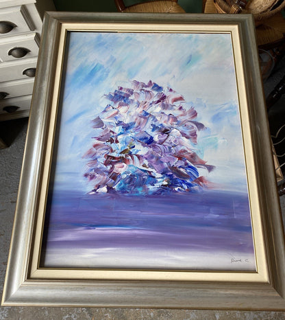 Huile Sur Toile Avec Encadrement En Bois Signé Anne Chartier