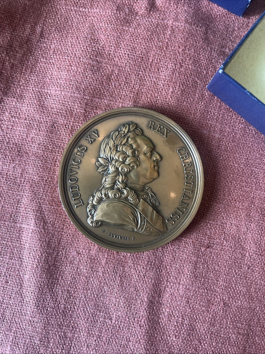 Médaille En Bronze Louis XV