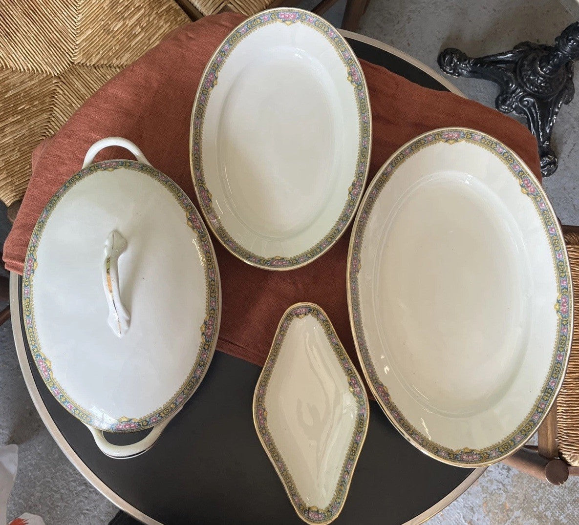 Ensemble 4 Plats De Service Porcelaine