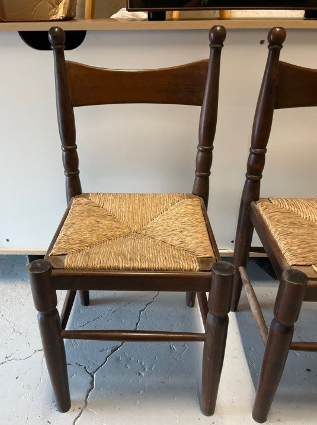 Paire de chaises bois
