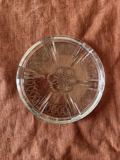 Paire De Dessous De Bouteille / Plat En Verre