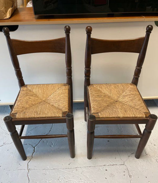 Paire de chaises bois