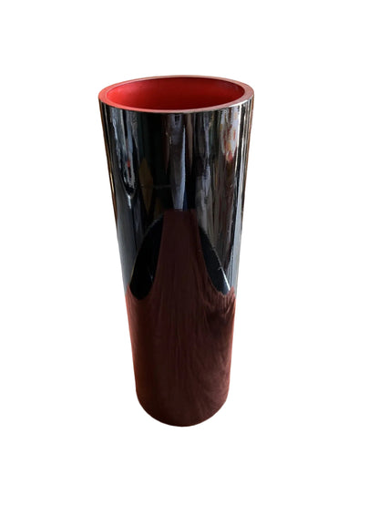 Vase Rouleau Vintage Noir Et Rouge