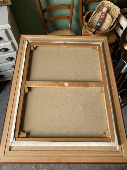 Huile Sur Toile Avec Encadrement En Bois Signé Anne Chartier