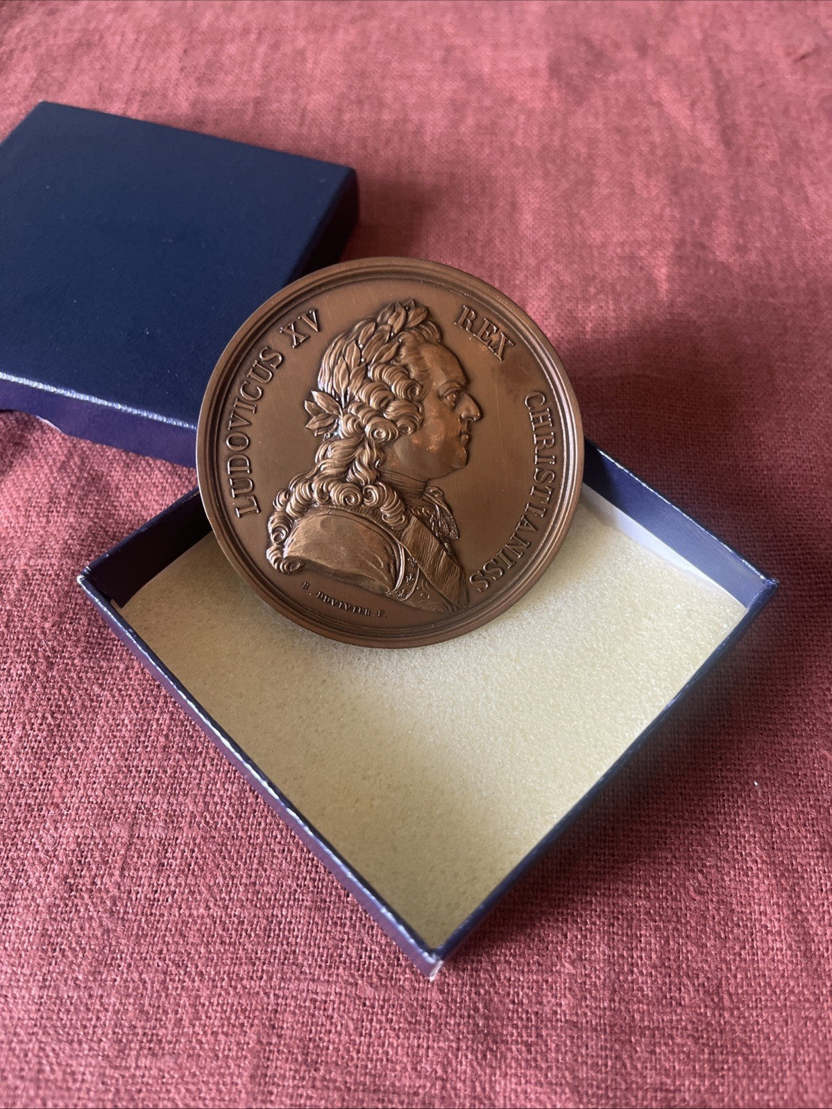 Médaille En Bronze Louis XV