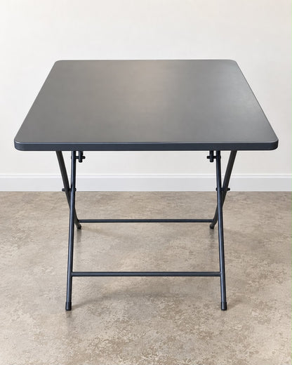 table pliante carrée grise 70 x 70 cm
