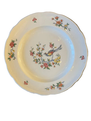 Assiette en porcelaine de Sarreguemines décor Minton – 23,5 cm