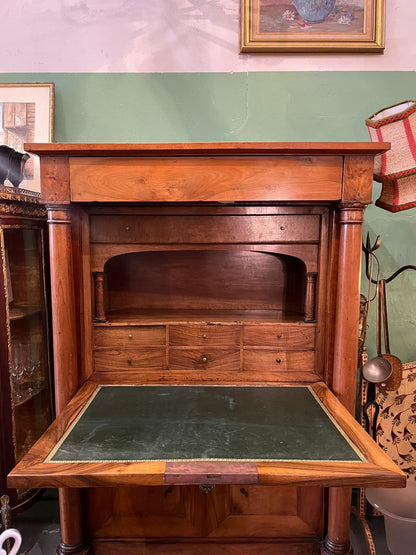 Secrétaire Louis Philippe noyer XIXe abattant bureau ancien