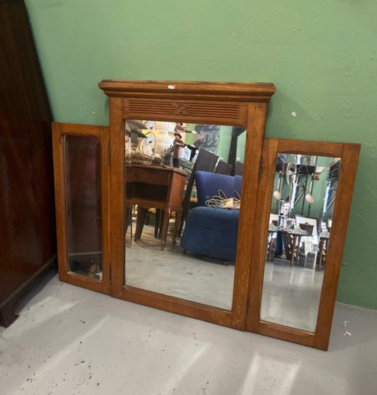 Miroir en bois biseauté à poser