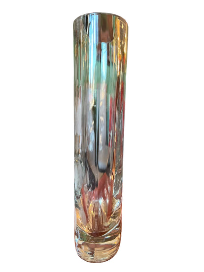Vase soliflore en cristal gravé décor floral