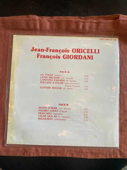 Jean-François Oricelli & François Giordani – Guitares (Discors LP 107) – LP 33 tours - vinyle -