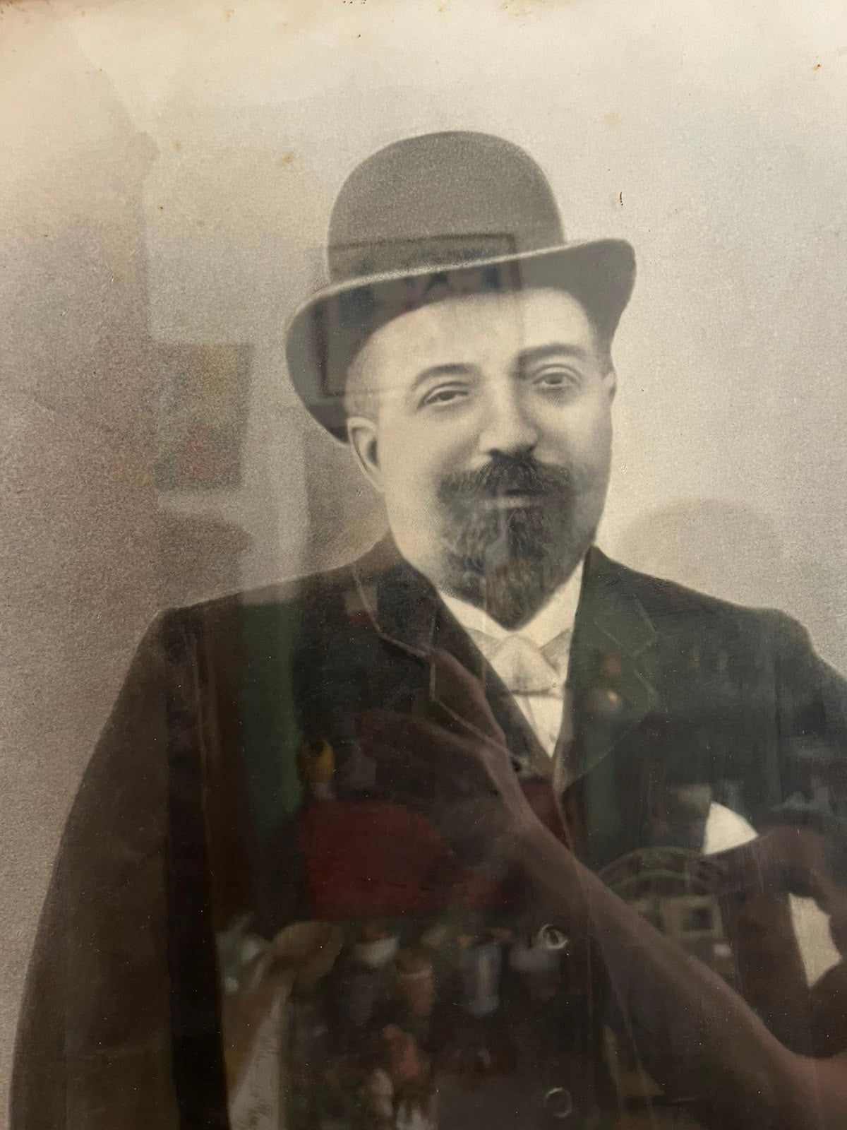 Portrait d’Emmanuel Arène 1908 photographie rehaussée au fusain cadre ancien