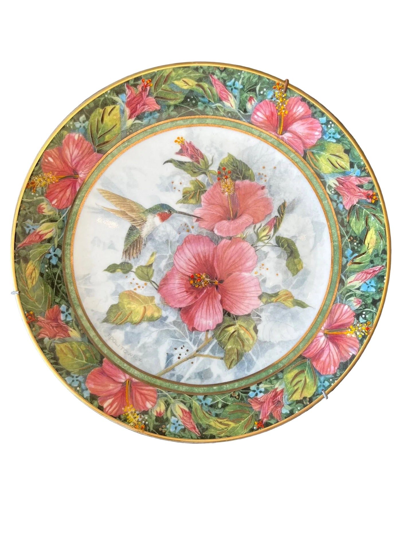 Assiette décorative Royal Doulton Franklin Mint « The Imperial Hummingbird »