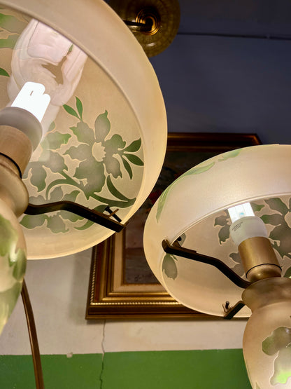 Paire de lampe de Vianne verre soufflé