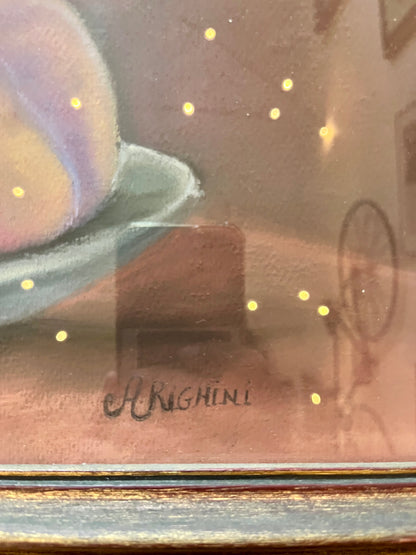 Nature morte peinture pastel signée ARIGHINI