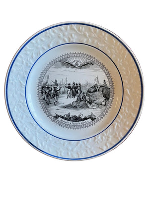 Assiette ancienne terre de fer Choisy-le-Roi Napoléon – Armée d’Italie XIXe
