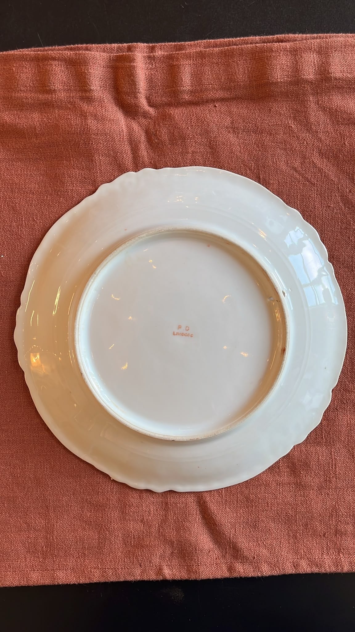 Paire assiettes Limoges peintes main faisans signées Fredy 24,5 cm