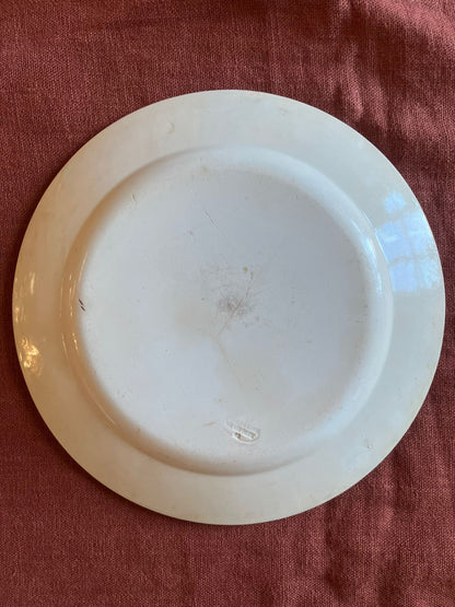 Assiette ancienne terre de fer Napoléon – Bataille d’Austerlitz – Choisy-le-Roi XIXe