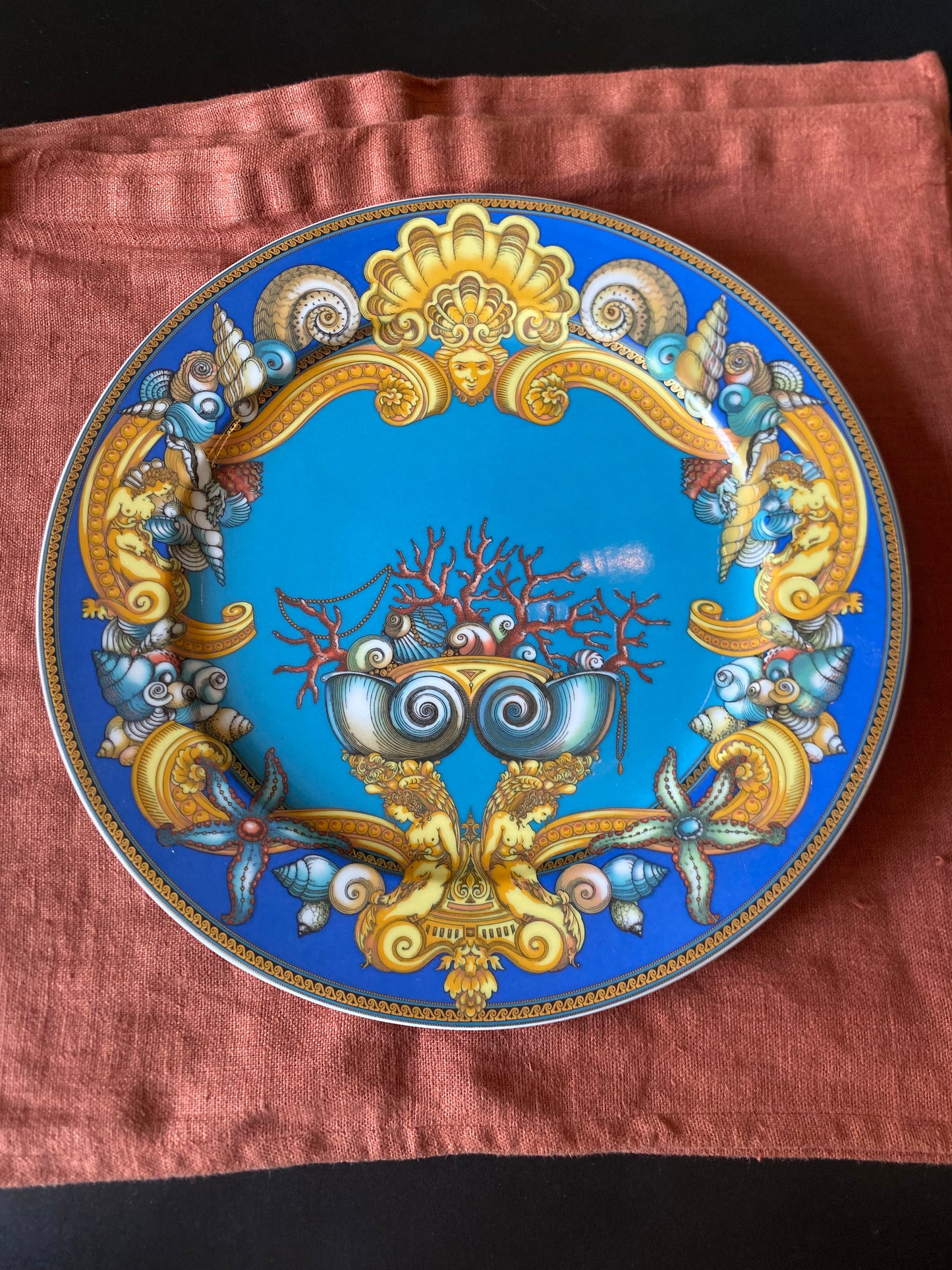 Grande Assiette Versace Rosenthal Les Trésors de la Mer 30,5 cm Medusa