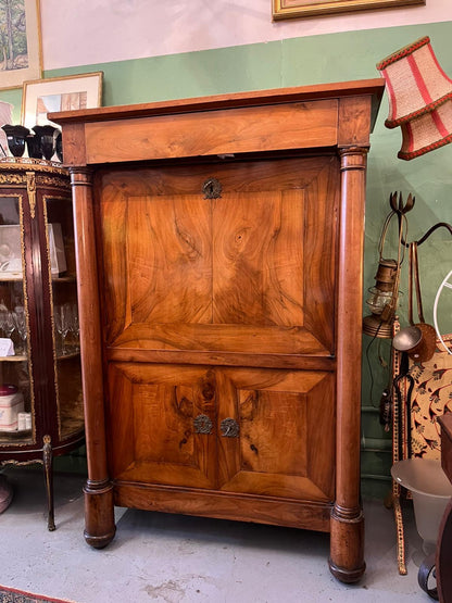 Secrétaire Louis Philippe noyer XIXe abattant bureau ancien