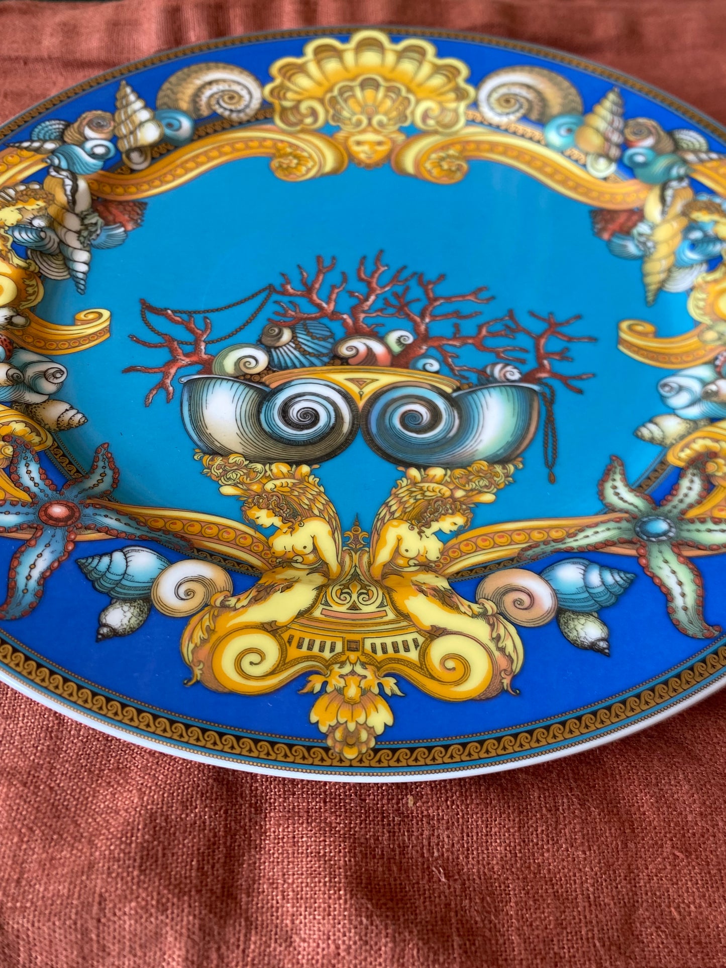 Grande Assiette Versace Rosenthal Les Trésors de la Mer 30,5 cm Medusa