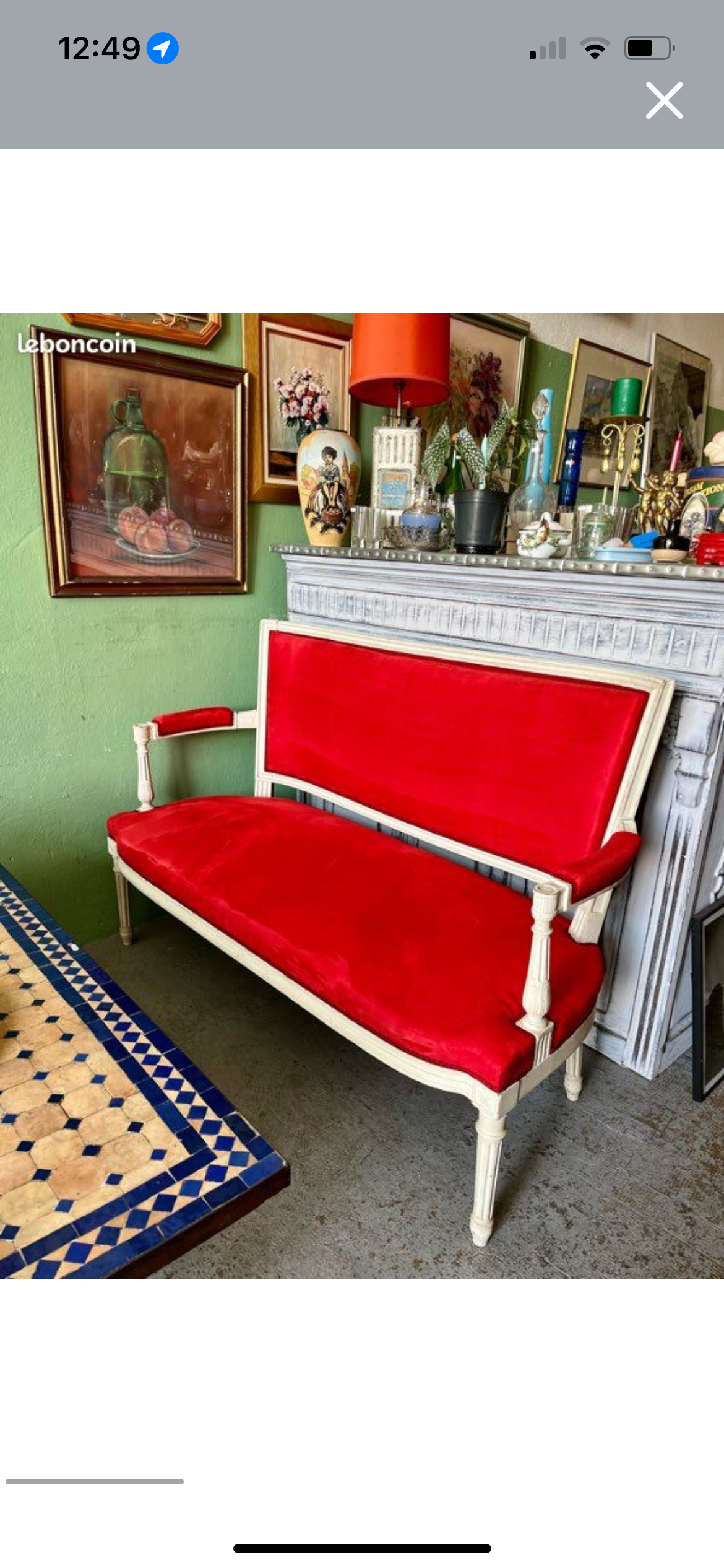 Banquette style Louis XVI
