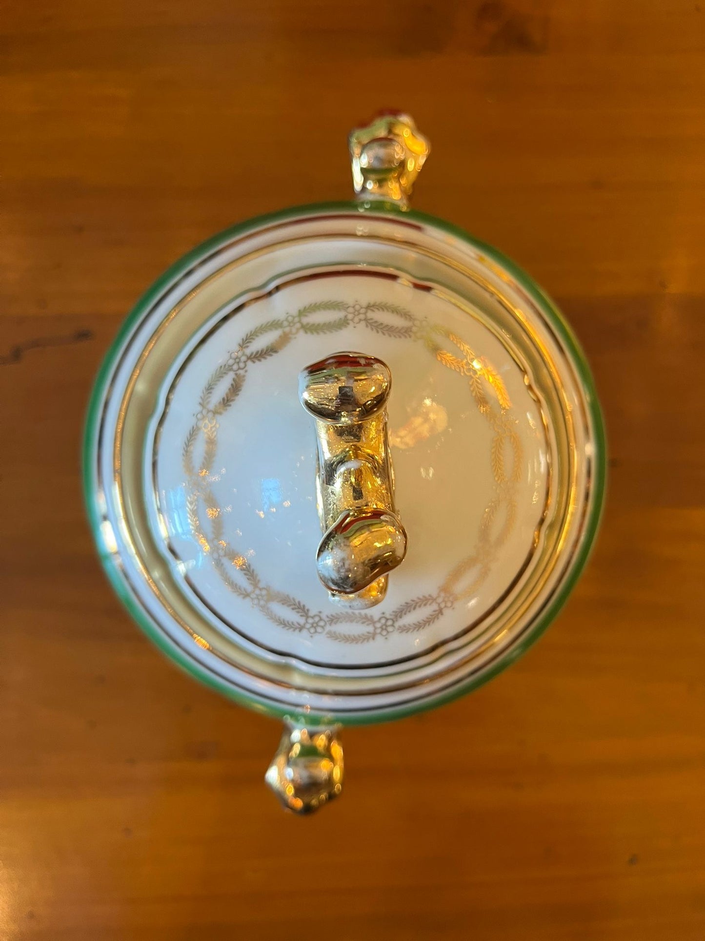 Bonbonnière Napoléon Joséphine porcelaine française couverte vintage