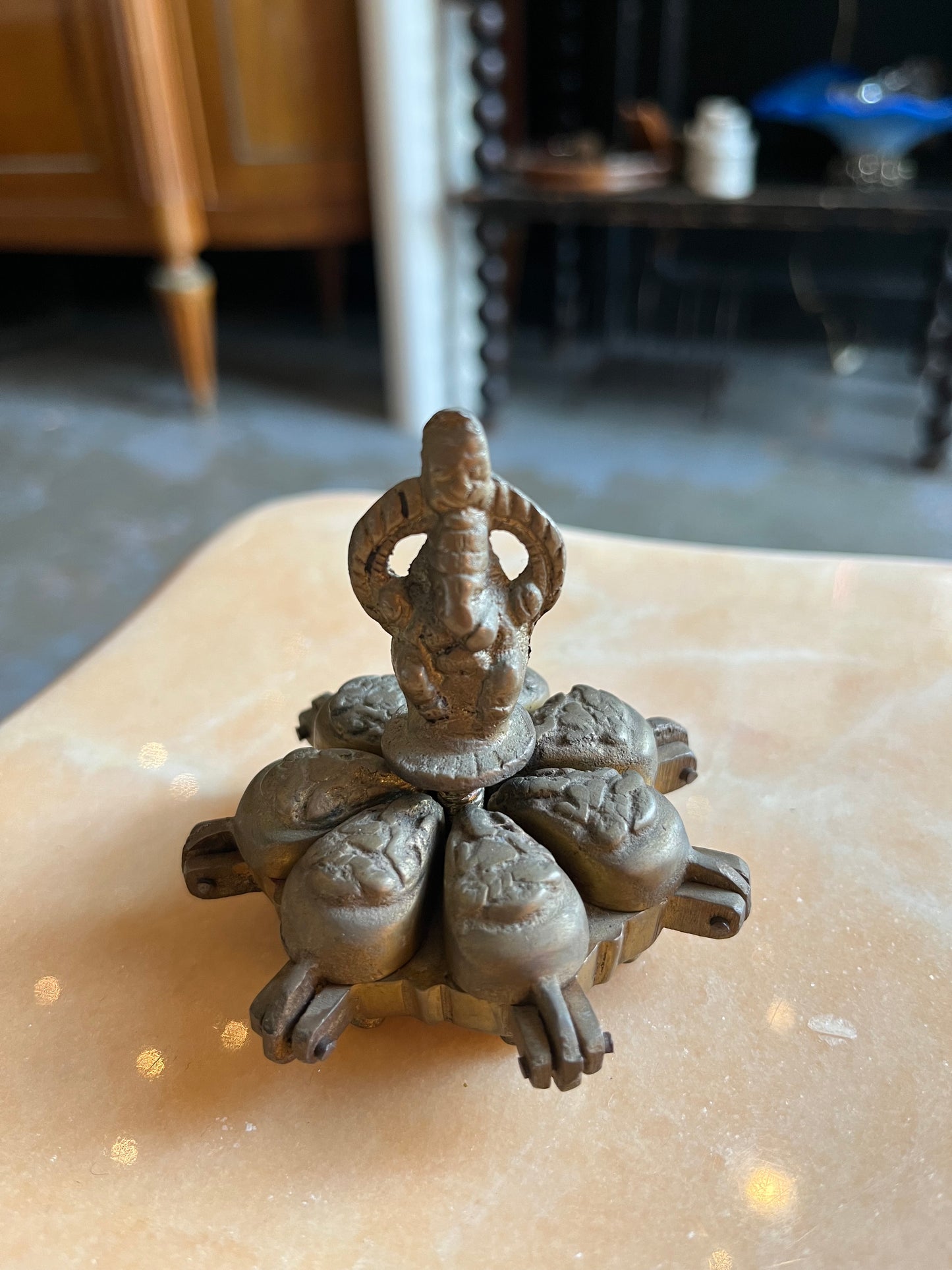 Boite à Tika Ganesh en bronze