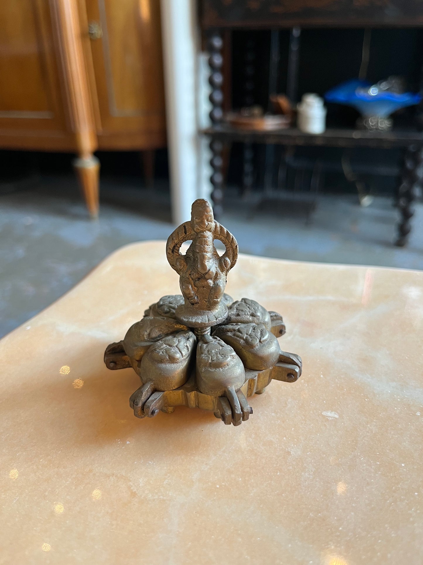 Boite à Tika Ganesh en bronze